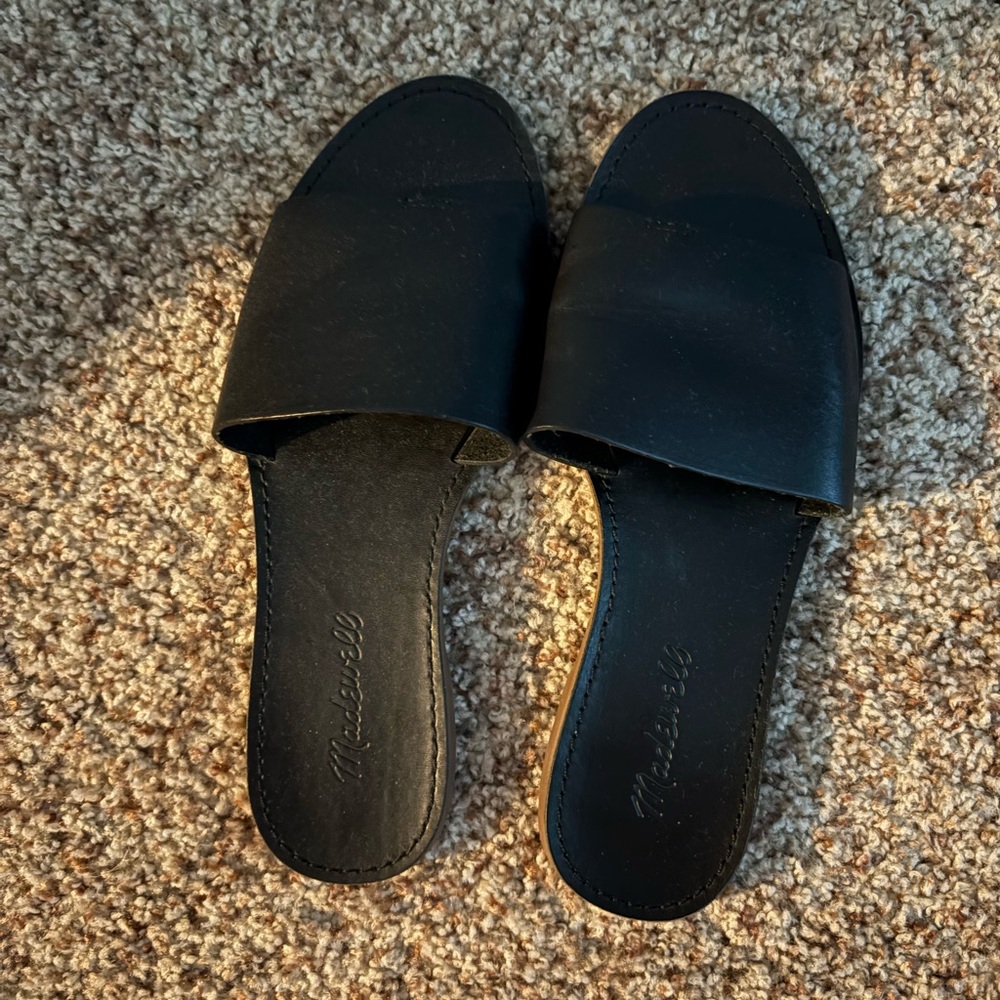 Madewell Black Slide Sandals